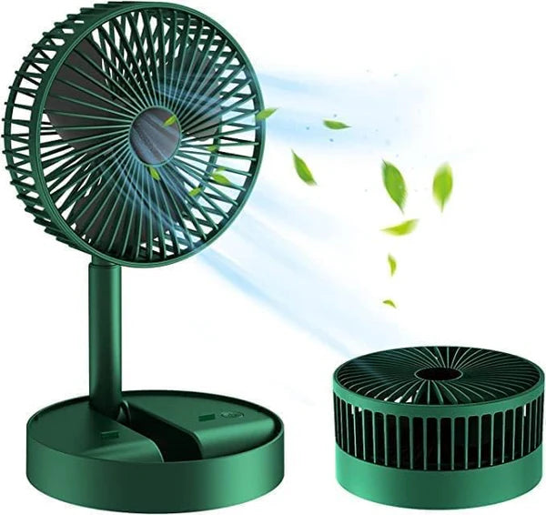 Folding Rechargeable Fan 2 In 1 Foldable 3 Gear Portable Fan Usb Telescopic Low Noise Fan For Outdoor Household